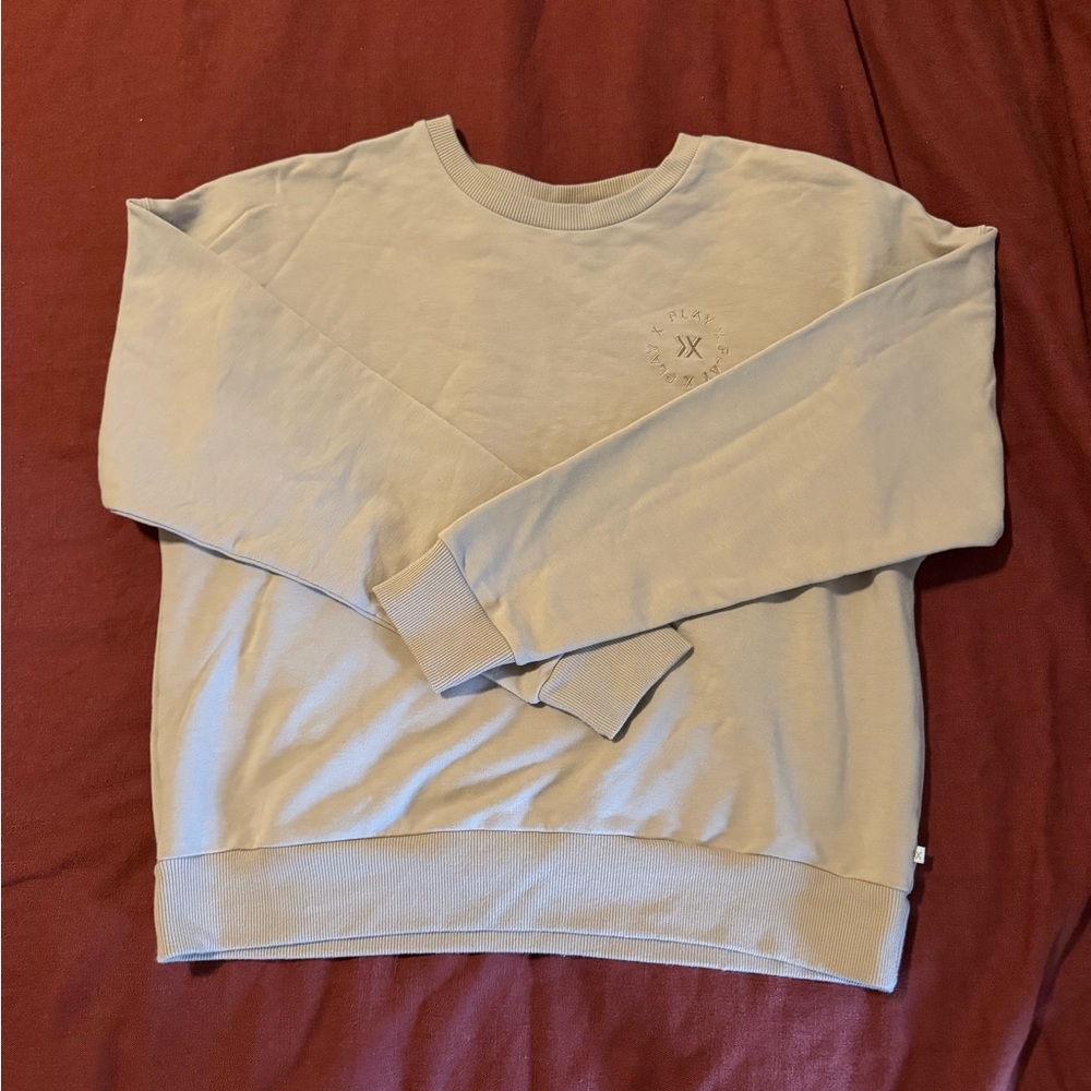 Rylee + Cru Play x Play Tan Sweat Pants and Pull Over in Medium
